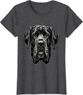 Women's Great Dane Jowls Funny Drool Dog Lover Breed Humor T-Shirt - Dark Heather Grey