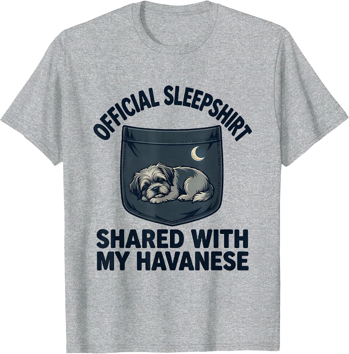 Men's Official Sleepshirt, Shared With My Havanese Dog Lover T-Shirt - Heather Grey