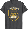 Men's Fireside Clan Ringing In 2027 Emblem Family Matching New T-Shirt - Dark Heather Grey