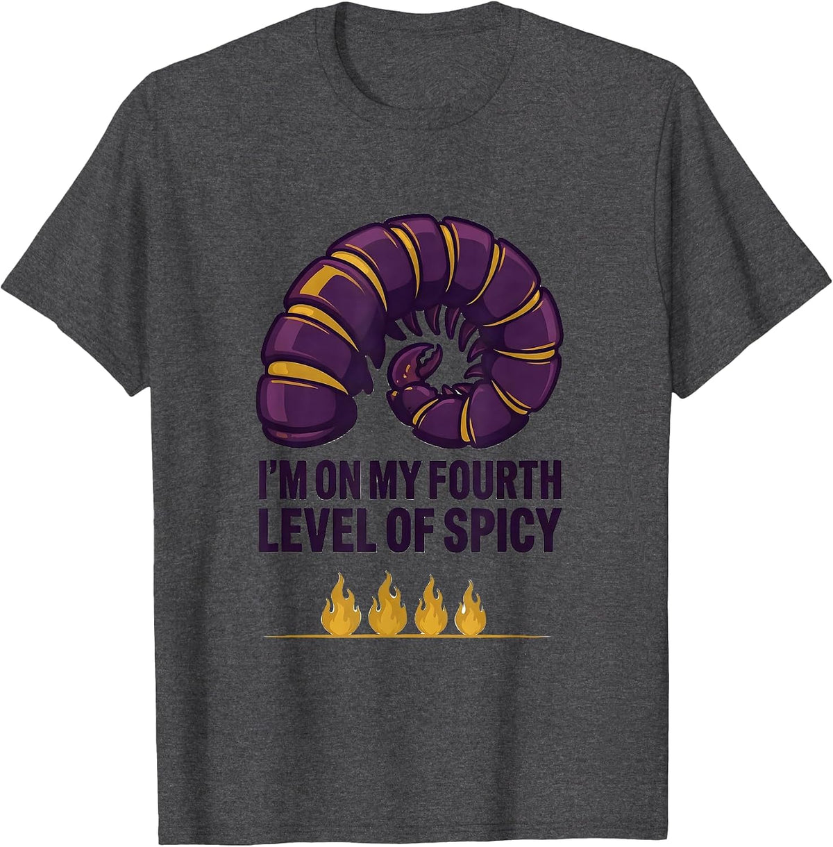 Men's I'm On My Fourth Level Of Spicy Funny Mardi Gras Carnival T-Shirt - Dark Heather Grey
