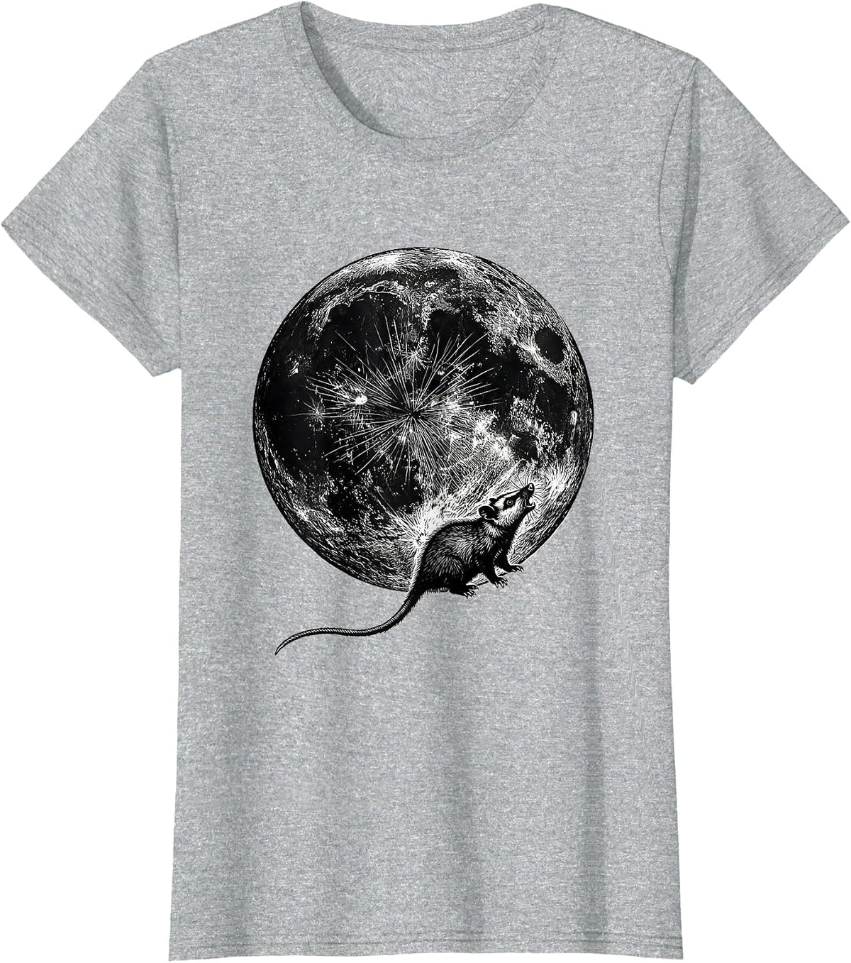 Black Moon Ferret Funny Small Mammal Pet Lover Humor T-Shirt - Heather Grey