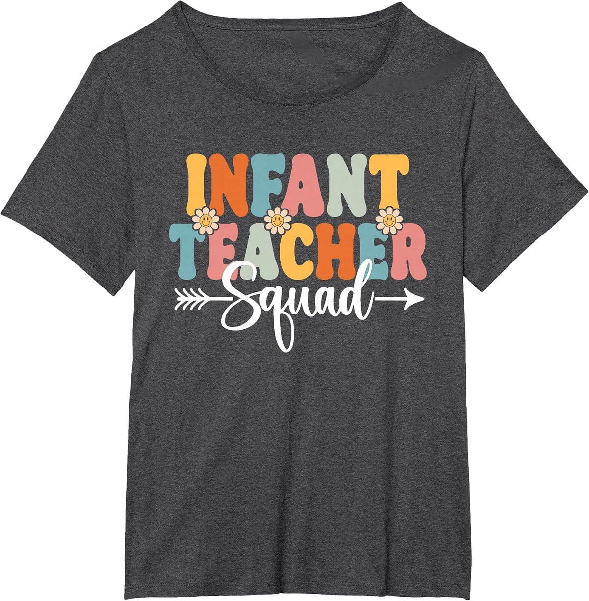 Infant Teacher Squad Back to School Teachers Students T-Shirt - Dark Heather Grey