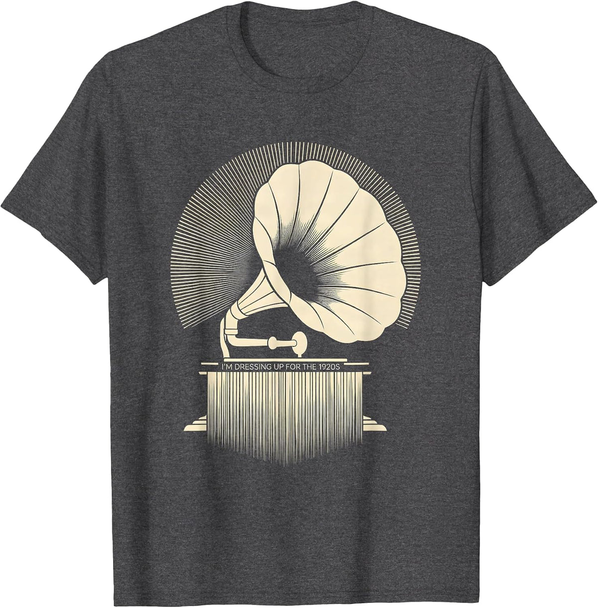 I'm Dressing Up For The 1920s Vintage Roaring 20s Party T-Shirt - Dark Heather Grey
