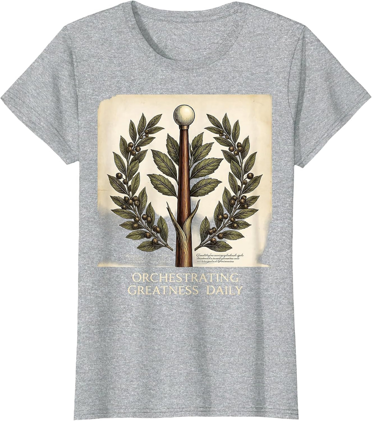 Orchestrating Greatness Daily Music Teacher Design T-Shirt - Heather Grey