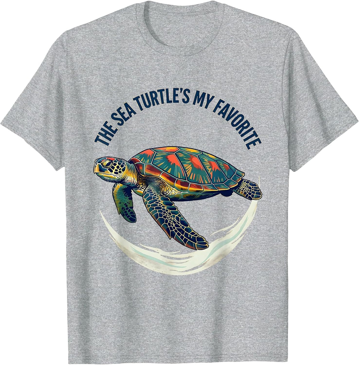 Men's The Sea Turtle's My Favorite Screenprint Sea Turtle Lover T-Shirt - Heather Grey
