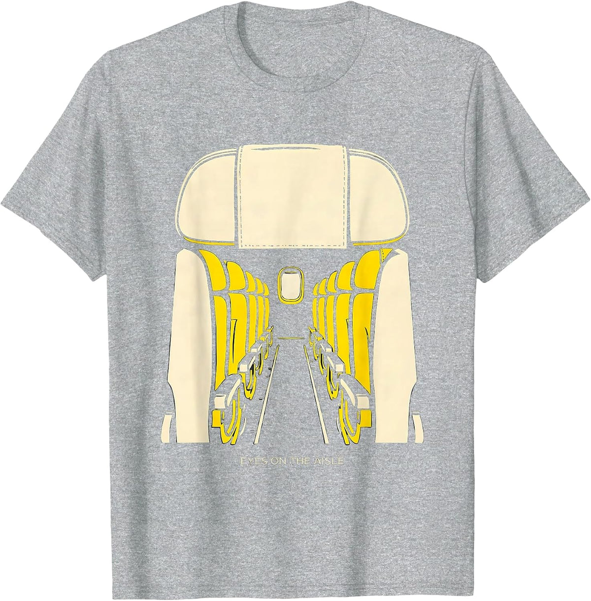 Men's Eyes On The Aisle Funny School Bus Driver Gift T-Shirt - Heather Grey