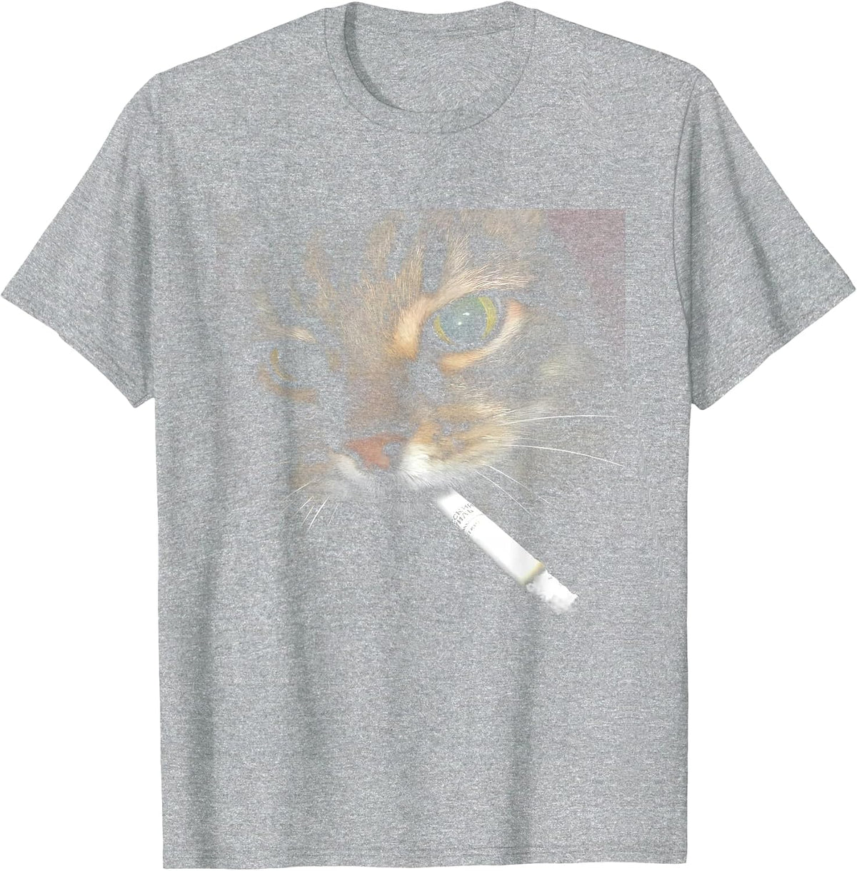 Cat Photo T-Shirt - Heather Grey