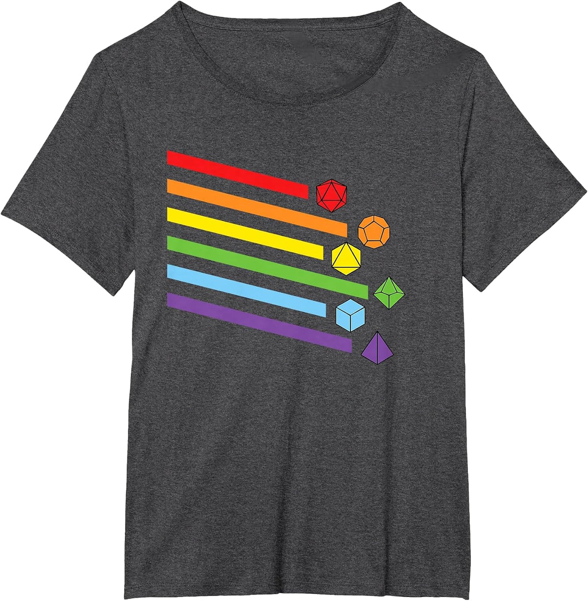 DND T Shirt Dice Set RPG Tabletop Games D20 Tee T-Shirt - Dark Heather Grey