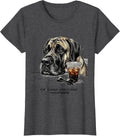 Women's Great Dane Iced Coffee Unbothered Funny Dog Lover Meme T-Shirt - Dark Heather Grey