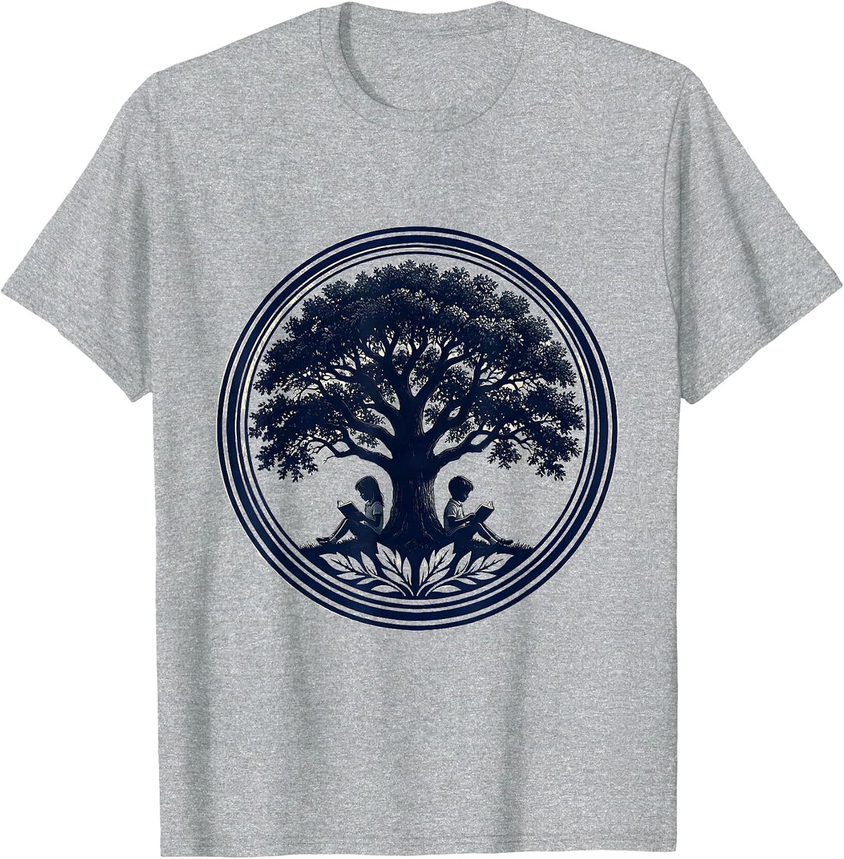 Men's Special Education Reading Tree Illustration T-Shirt - Heather Grey