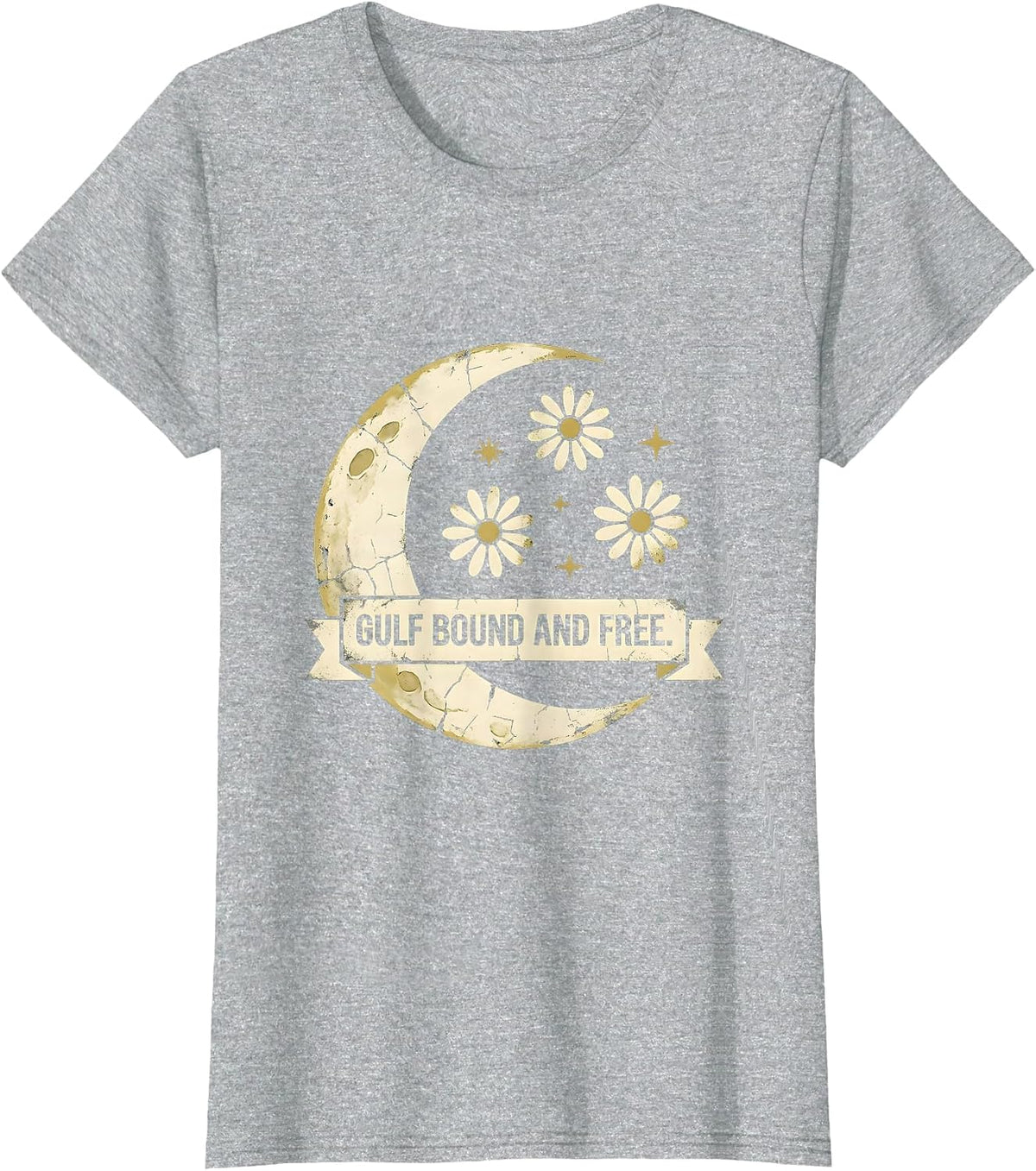 Women's Gulf Bound and Free Gulf of Mexico Design T-Shirt - Heather Grey