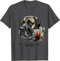 Men's Great Dane Iced Coffee Unbothered Funny Dog Lover Meme T-Shirt - Dark Heather Grey