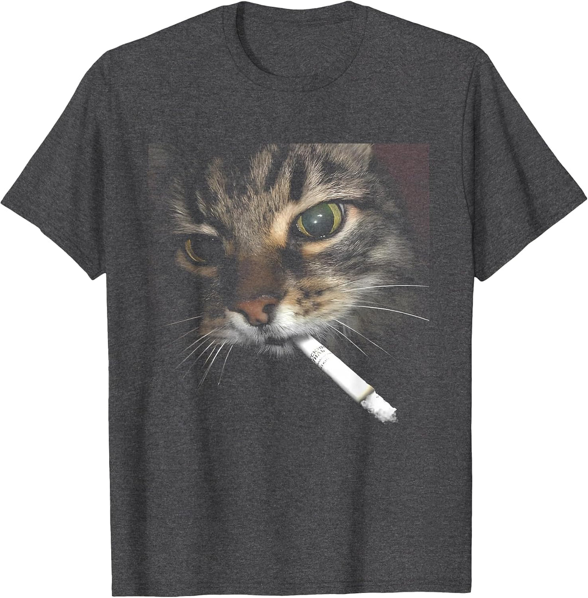 Cat Photo T-Shirt - Dark Heather Grey