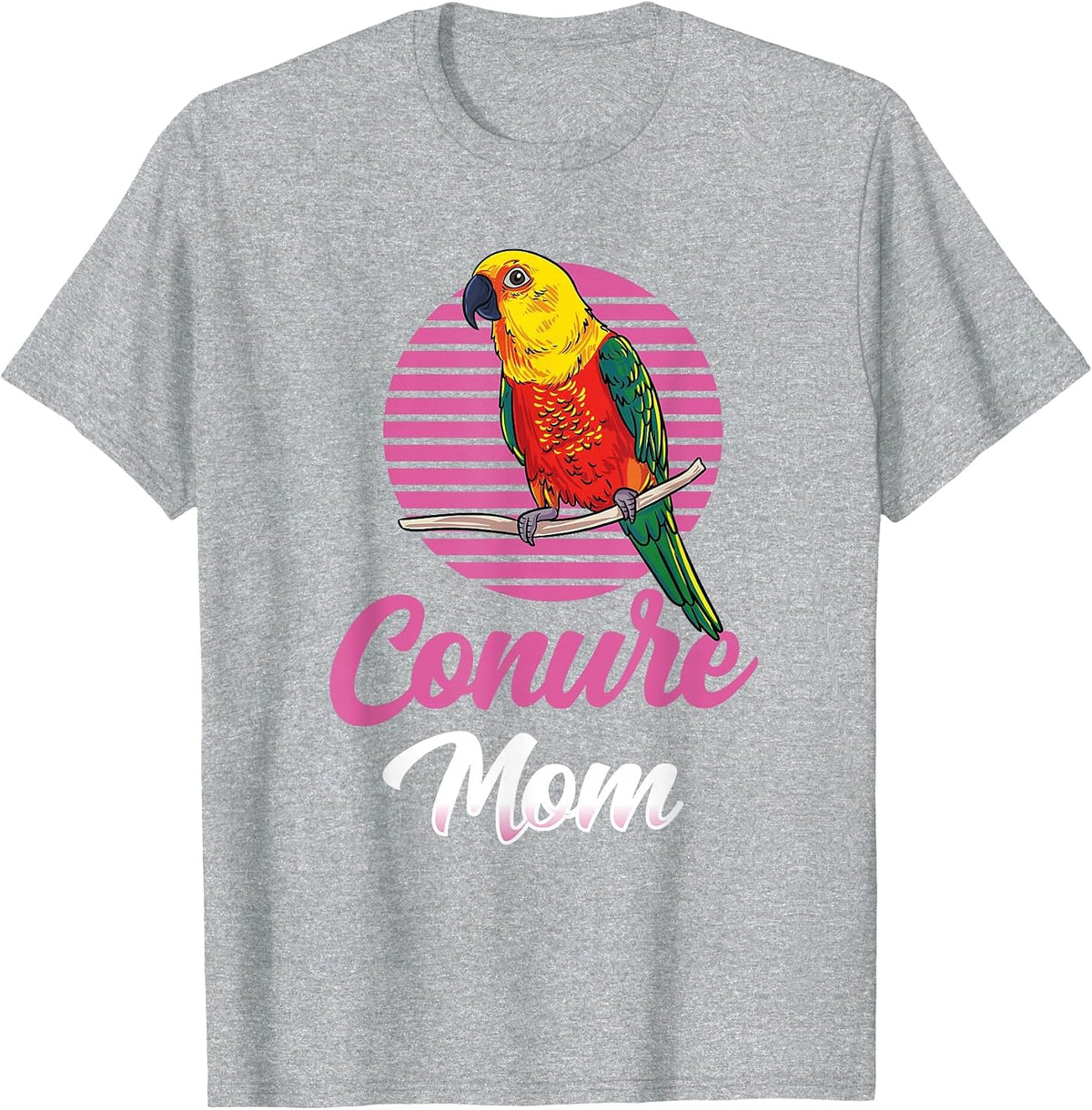 Sun Conure Parrot - I Love My Sweet Conure T-Shirt - Heather Grey