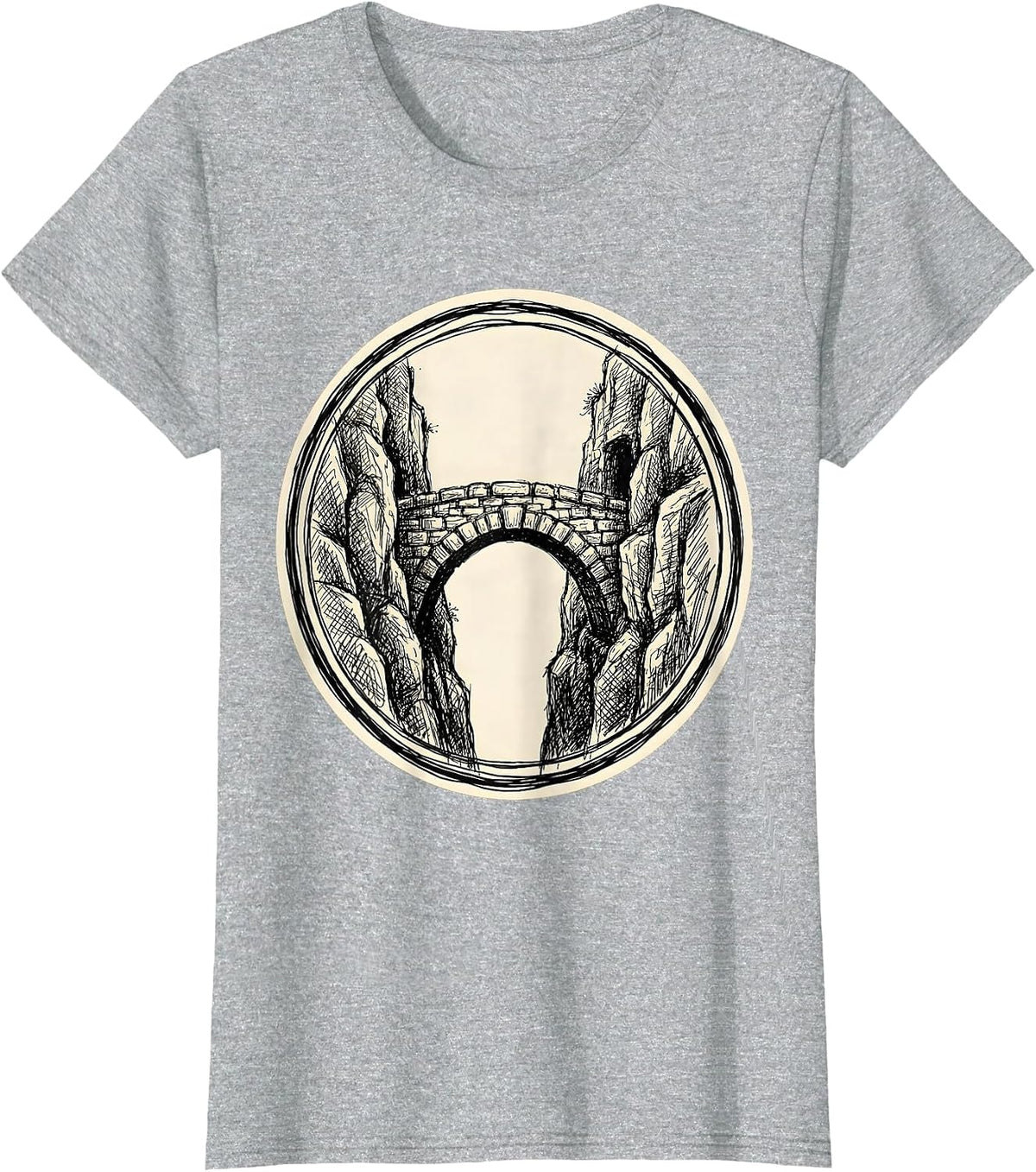 Social Worker Bridge Graphic - Connecting Lives T-Shirt - Heather Grey