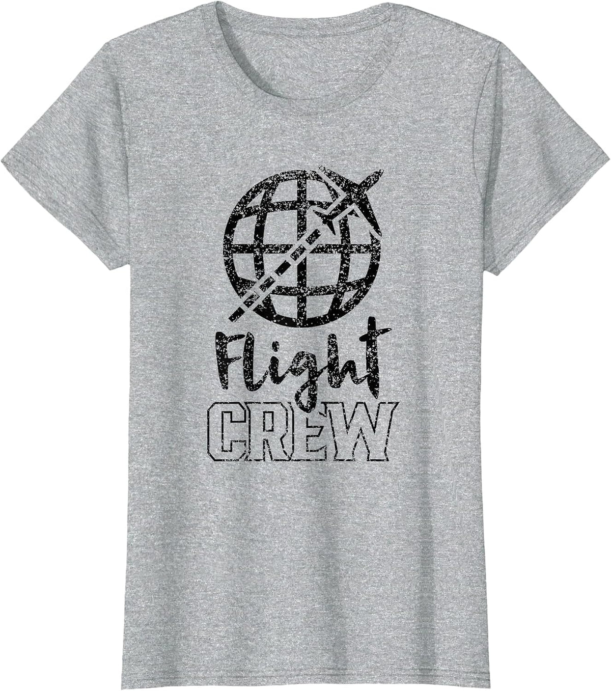Flight Crew Cabin Crew Attendant Airplane Steward T-Shirt - Heather Grey