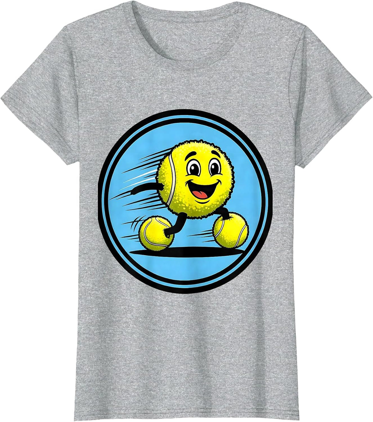 Walker Tennis Ball Feet Fall Prevention Graphic T-Shirt - Heather Grey