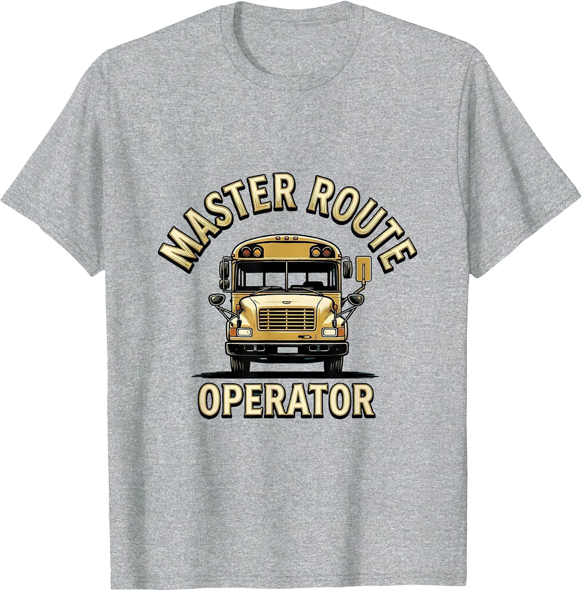 Men's Master Route Operator Funny School Bus Driver Appreciation T-Shirt - Heather Grey