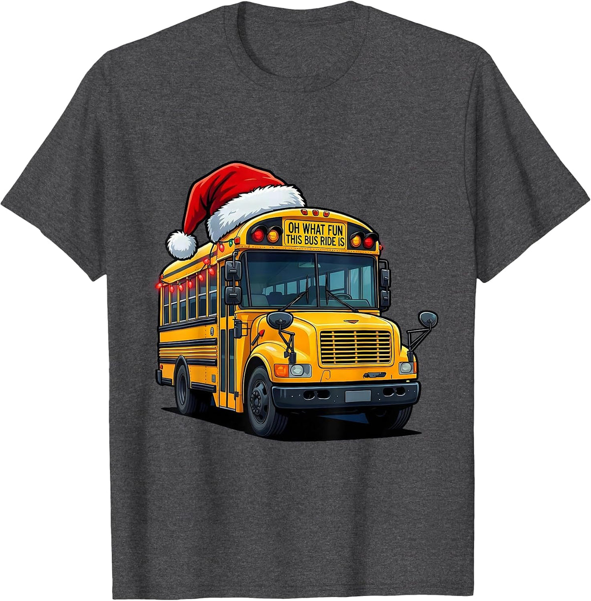 Oh What Fun This Bus Ride Is Funny School Bus Driver T-Shirt - Dark Heather Grey