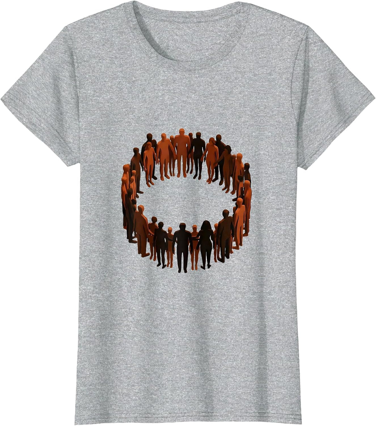 Social Worker Protective Circle Graphic Design T-Shirt - Heather Grey