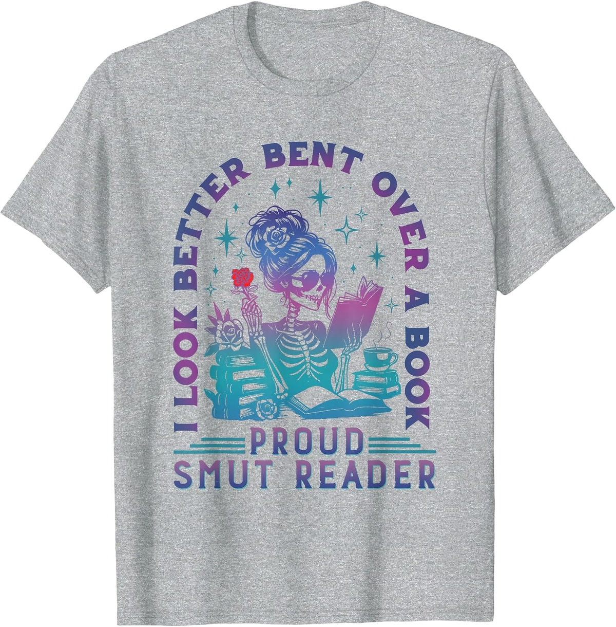 Funny Bookish T-Shirt - Heather Grey
