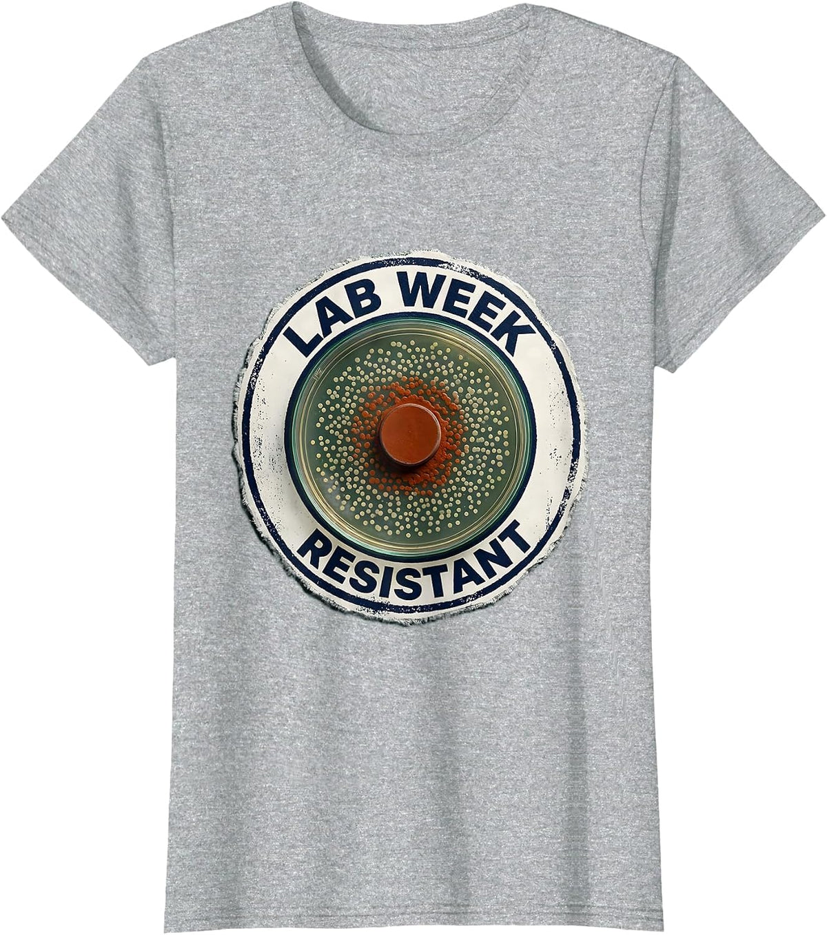 Women's Resistant-Zone Disc Lab Week Biologist Humor T-Shirt - Heather Grey