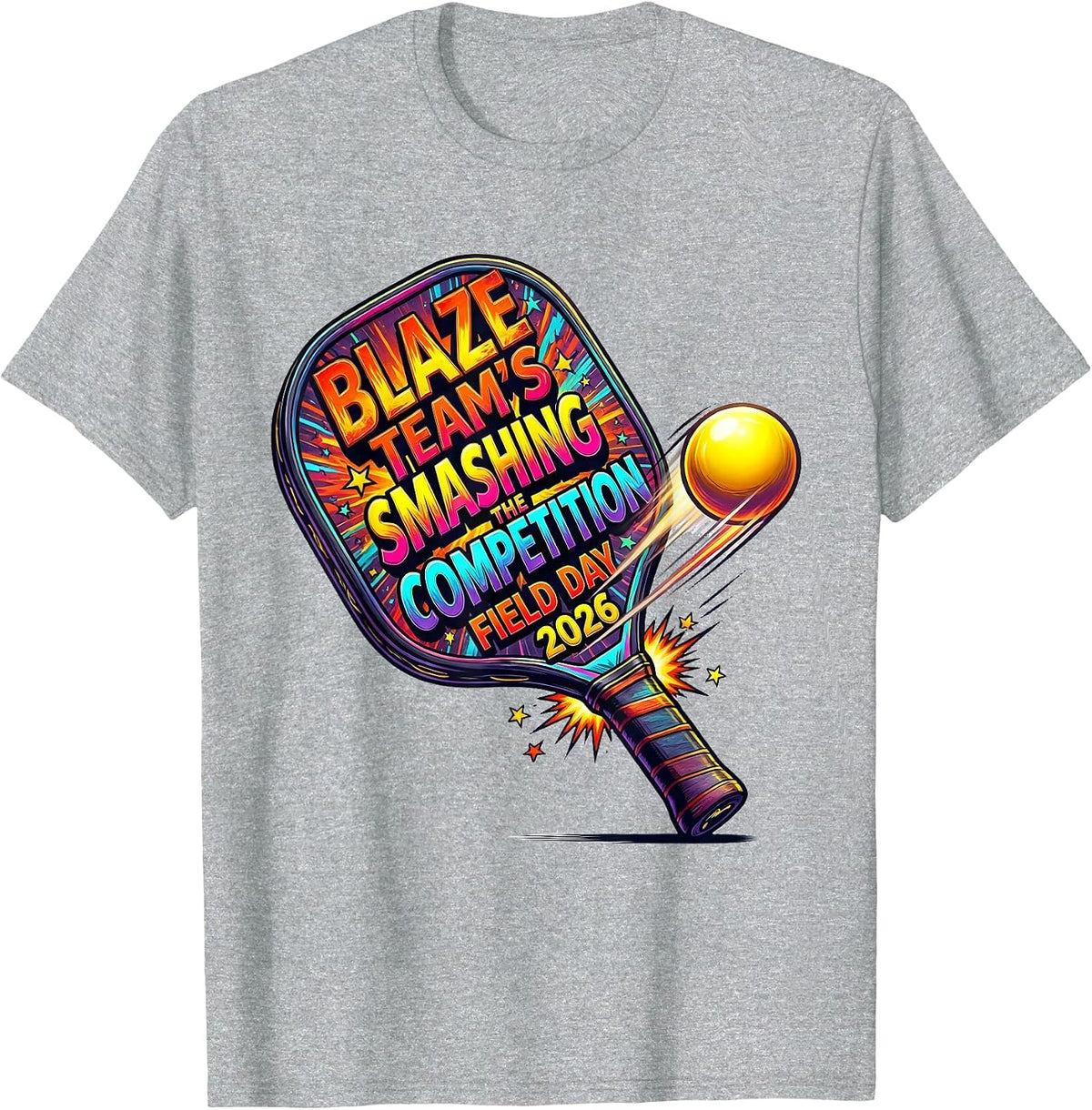Men's Blaze Team's Smashing The Competition — Field Day 2026 T-Shirt - Heather Grey