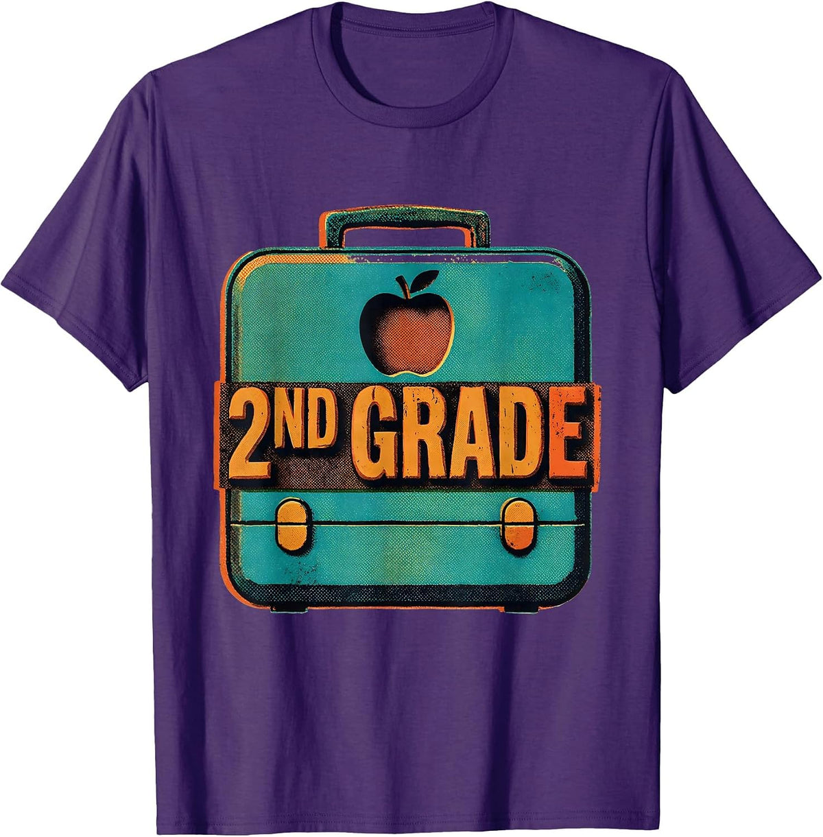 Groovy 2nd Grade Back To School First Day of Second Grade T-Shirt - Purple