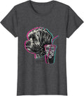 Women's Iced Coffee Havanese Repeat Hipster Dog Breed Humor T-Shirt - Dark Heather Grey