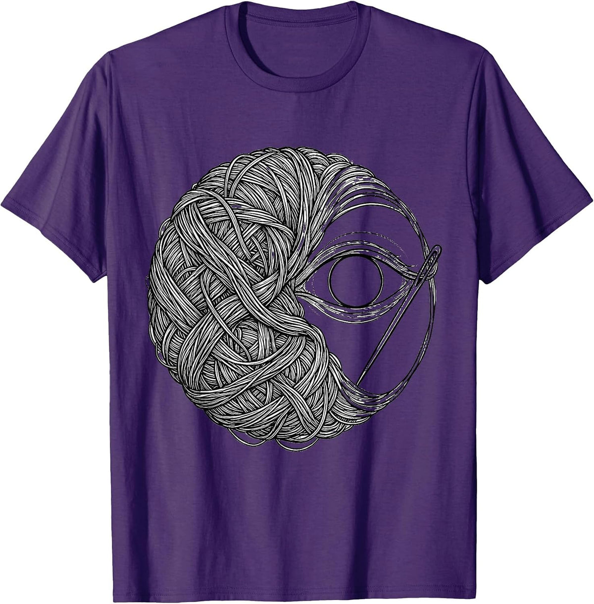 Men's Special Education Tangled Yarn Graphic Tee T-Shirt - Purple