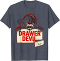 Drawer Devil Funny Ferret Lover Gift T-Shirt - Heather Blue