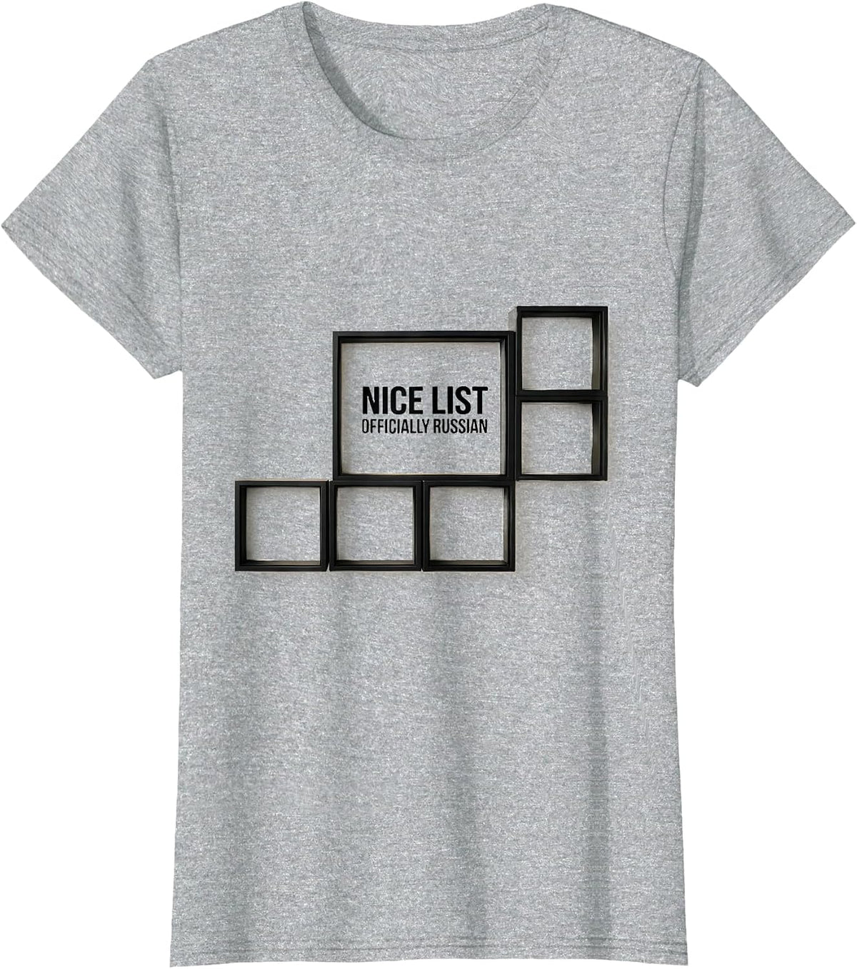 Nice List, Officially Russian Funny Russian Heritage T-Shirt - Heather Grey
