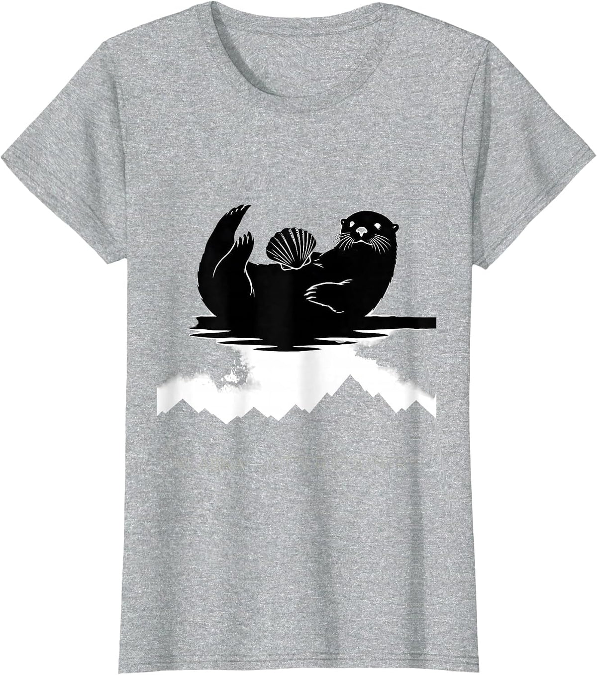 Alaska Otter Country Vintage Alaska Wildlife Souvenir T-Shirt - Heather Grey
