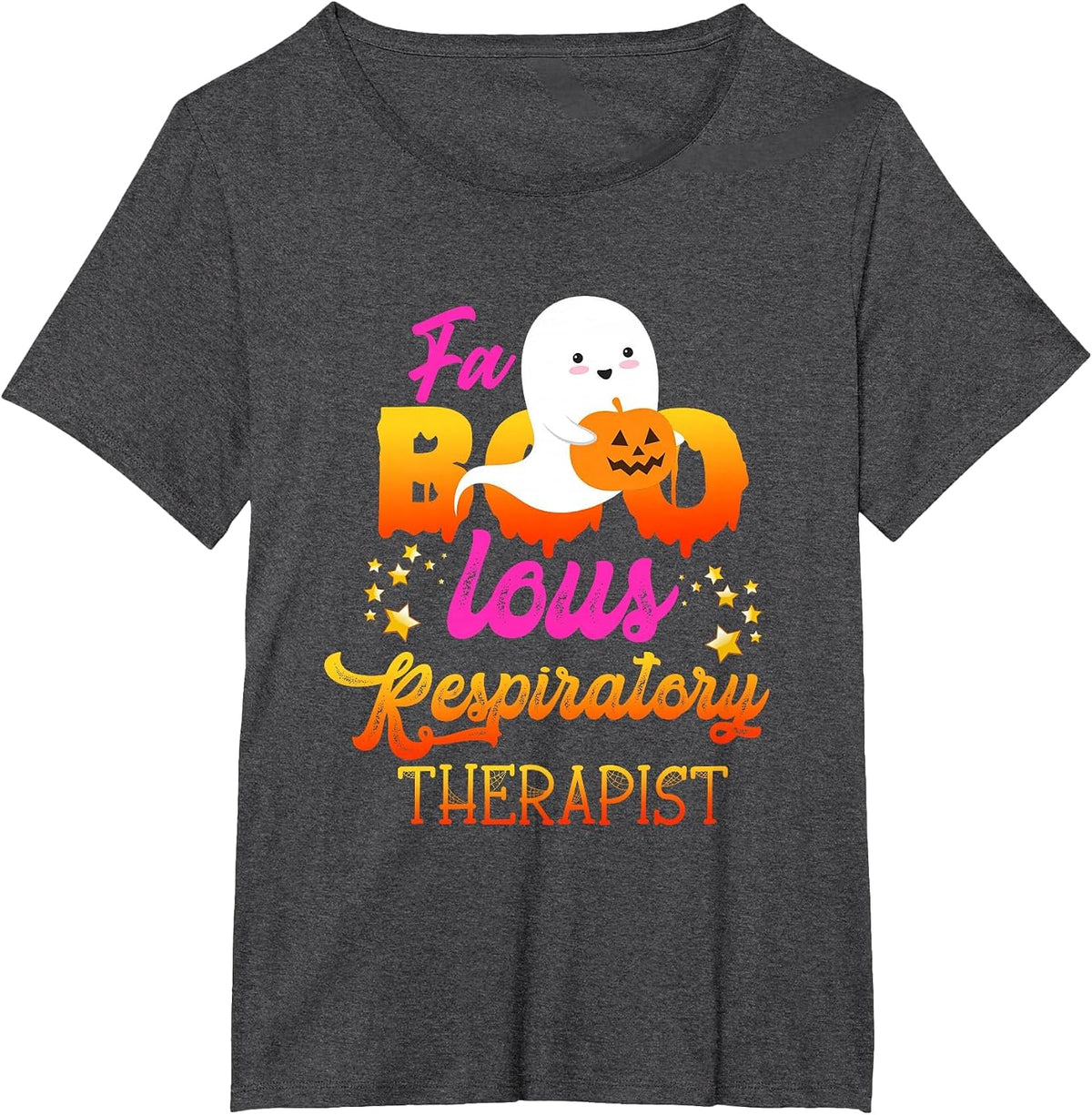 Faboolous Respiratory Therapist Halloween Trick Or Treat T-Shirt - Dark Heather Grey
