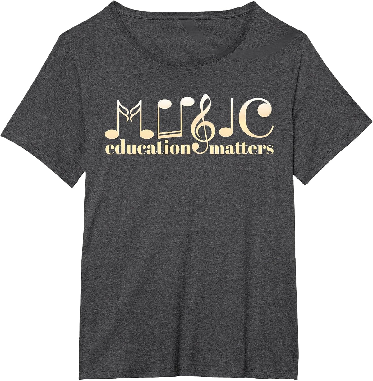 Music Teacher Life Musician Quote Music Education Matters T-Shirt - Dark Heather Grey