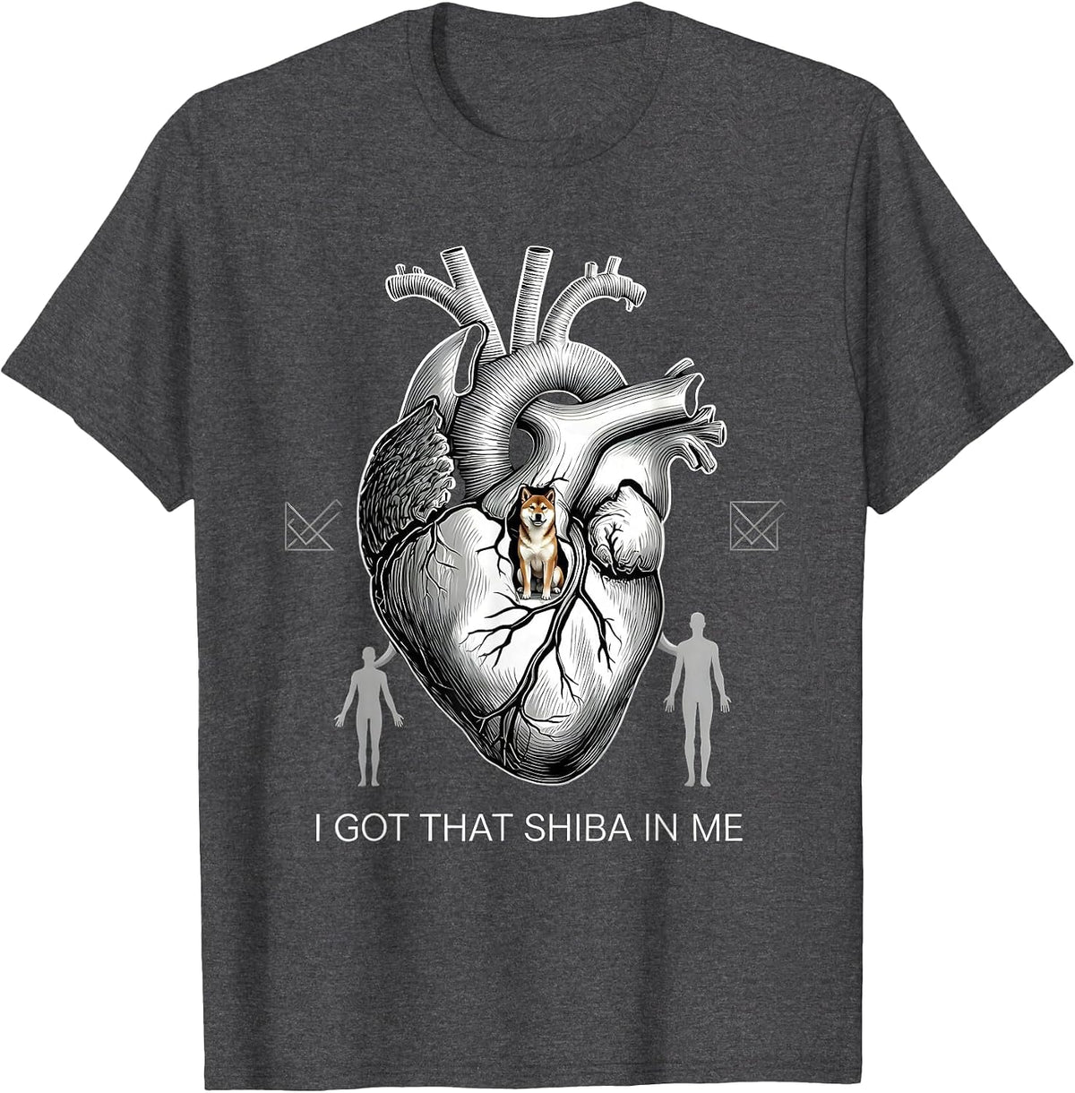 I Got That Shiba In Me Funny Dog Meme Humorous Viral Quote T-Shirt - Dark Heather Grey