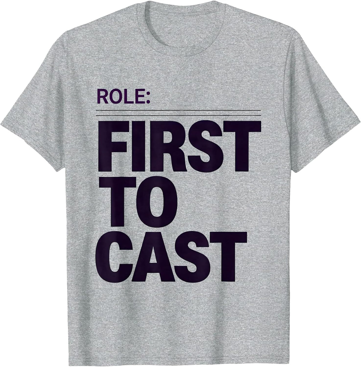 Men's Role: First To Cast Funny Wizard Gamer Humor T-Shirt - Heather Grey