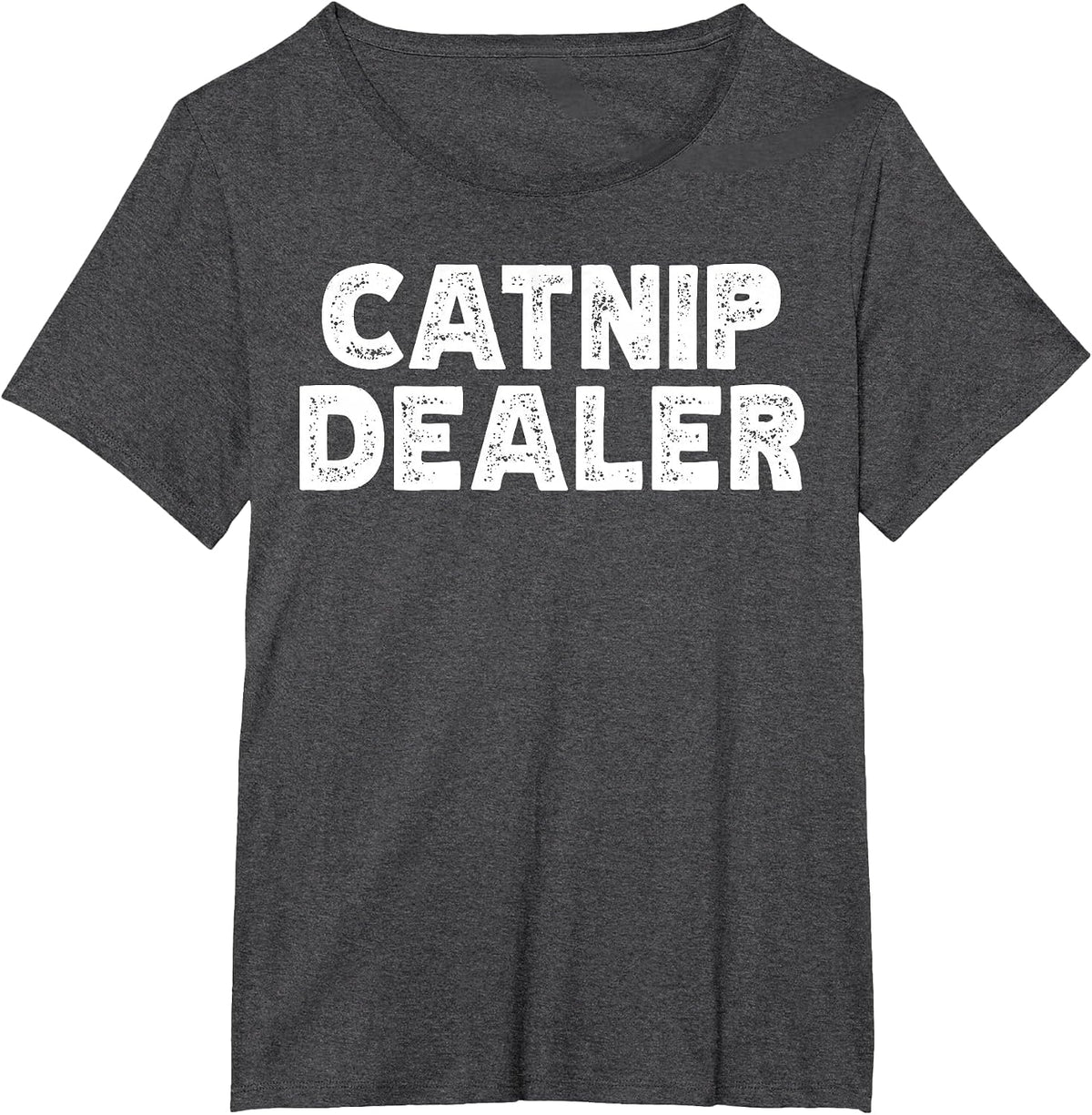 Funny Catnip Dealer Cat T-Shirt - Dark Heather Grey