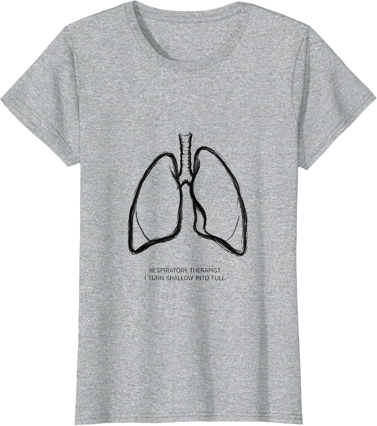 Respiratory Therapist I Turn Shallow Into Full Minimalist T-Shirt - Heather Grey