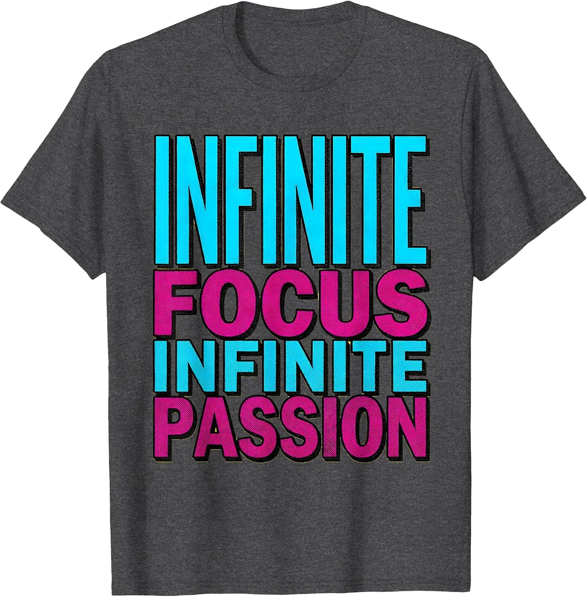 Men's Infinite Focus Infinite Passion Autism Awareness T-Shirt - Dark Heather Grey