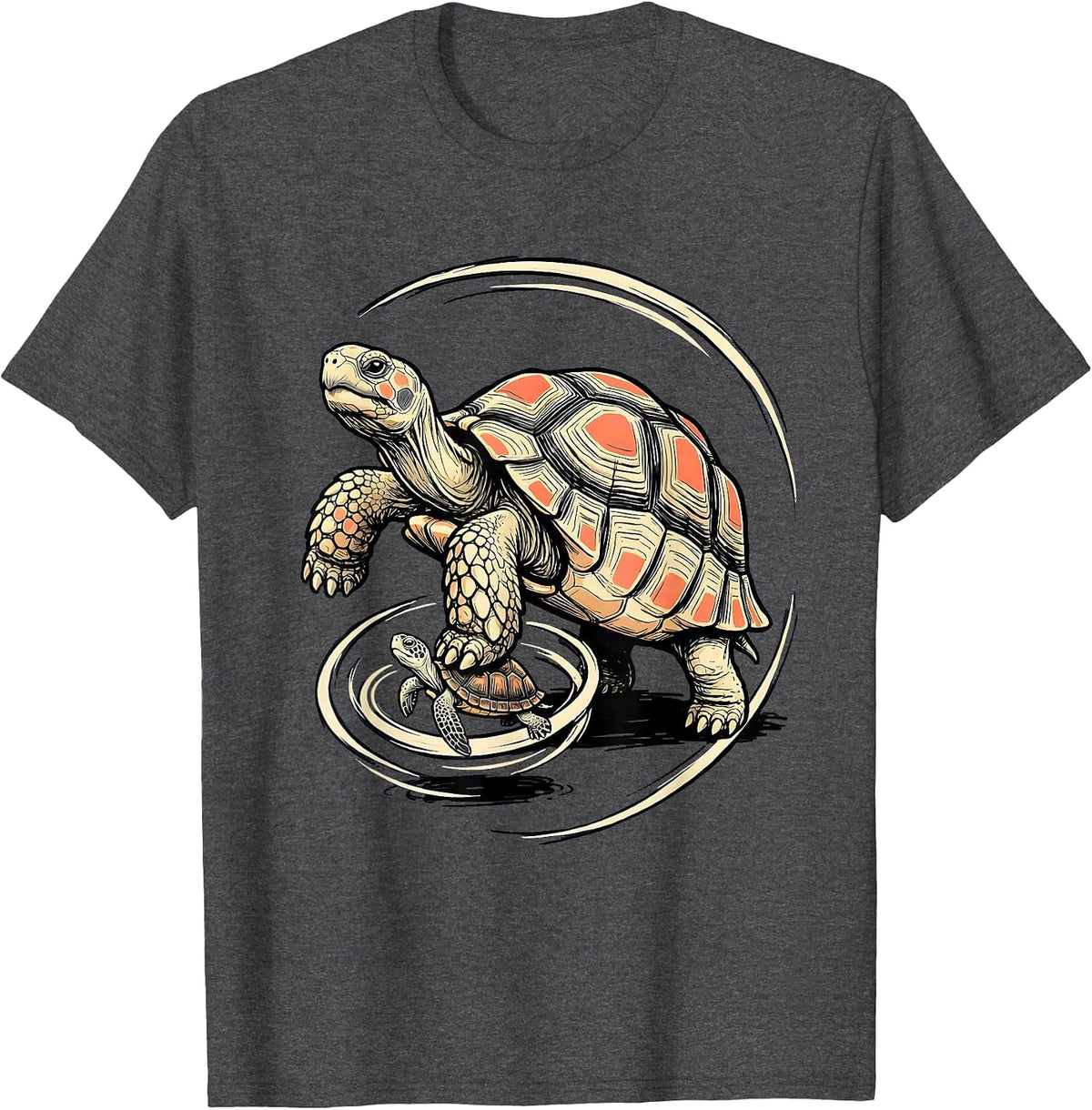 Men's Ballroom Dance Tortoise Funny Turtle Lover Humor T-Shirt - Dark Heather Grey