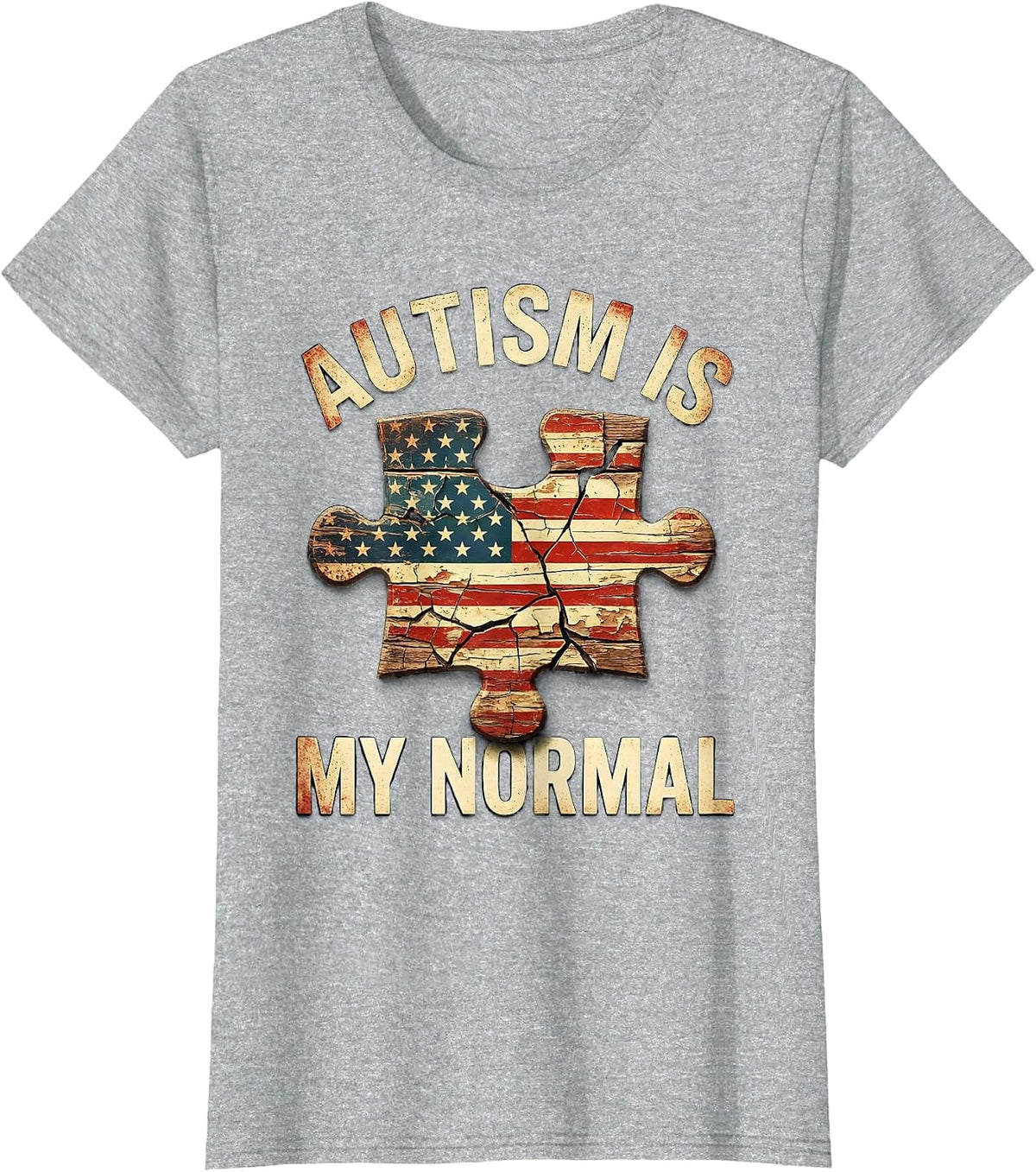 Women's Autism Is My Normal Awareness Design T-Shirt - Heather Grey