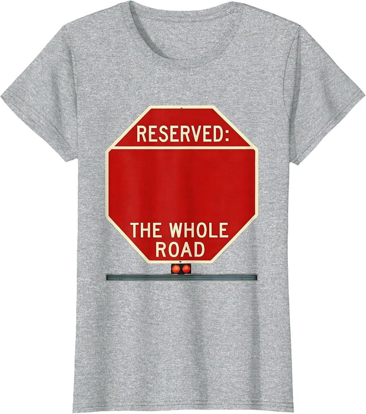 Reserved The Whole Road Funny School Bus Driver Appreciation T-Shirt - Heather Grey