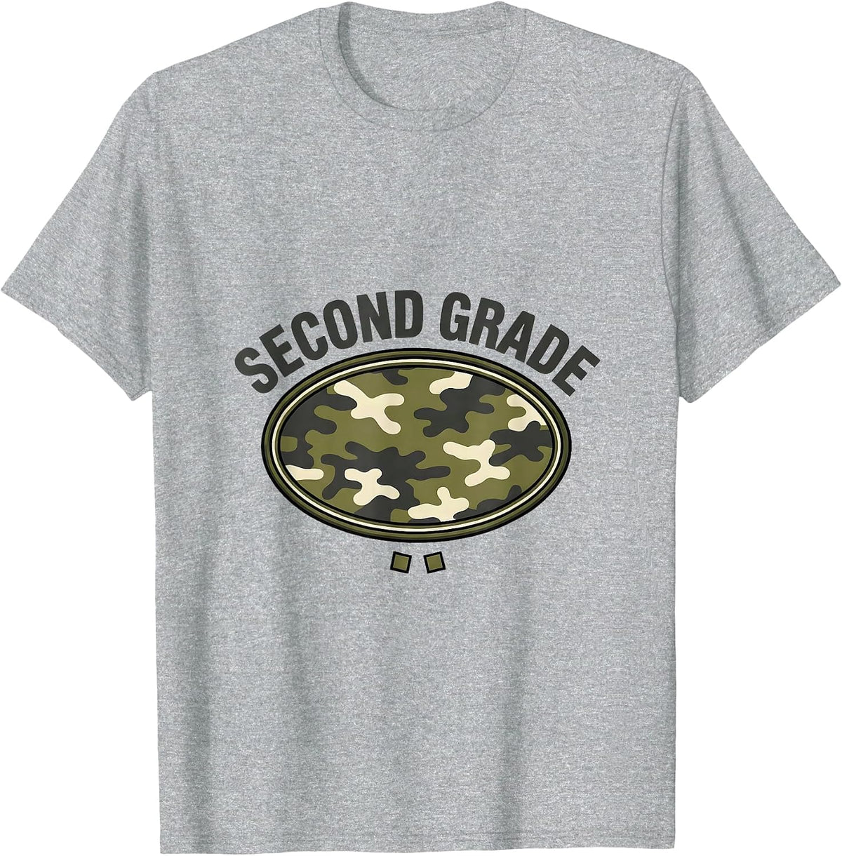 Men's Second Grade Camo Back To School Boys Teacher 2nd Grade T-Shirt - Heather Grey