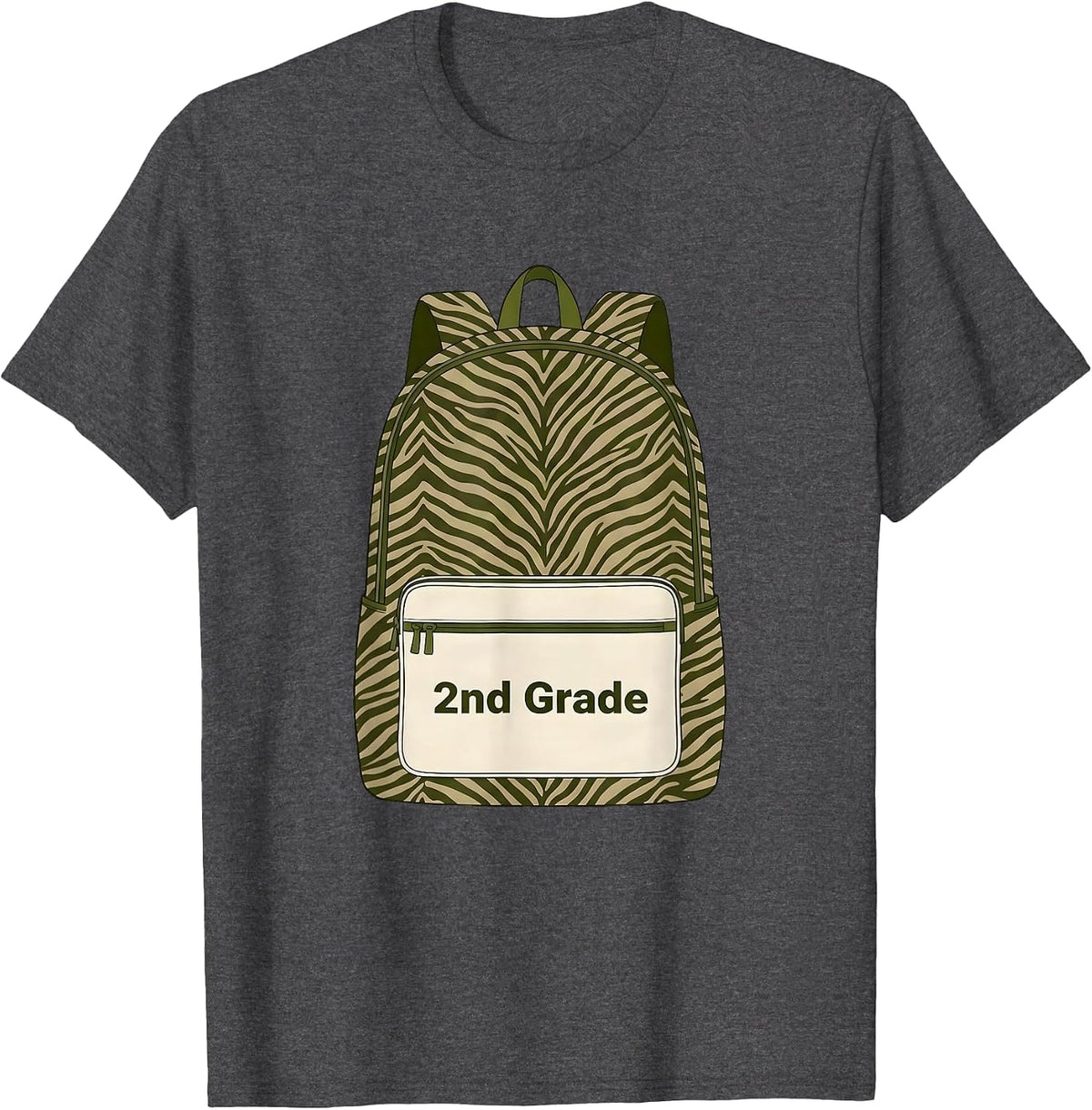 2nd Grade Camo Back To School Boys Teachers T-Shirt - Dark Heather Grey
