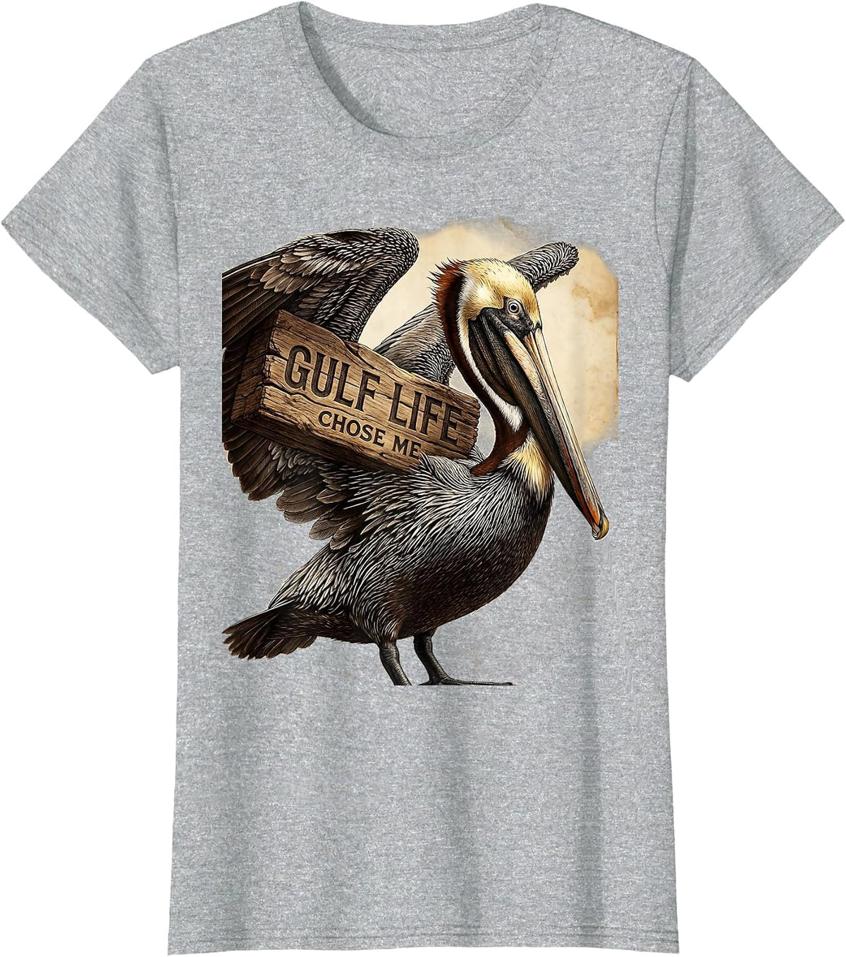 Women's Gulf Life Chose Me Gulf of Mexico Design T-Shirt - Heather Grey
