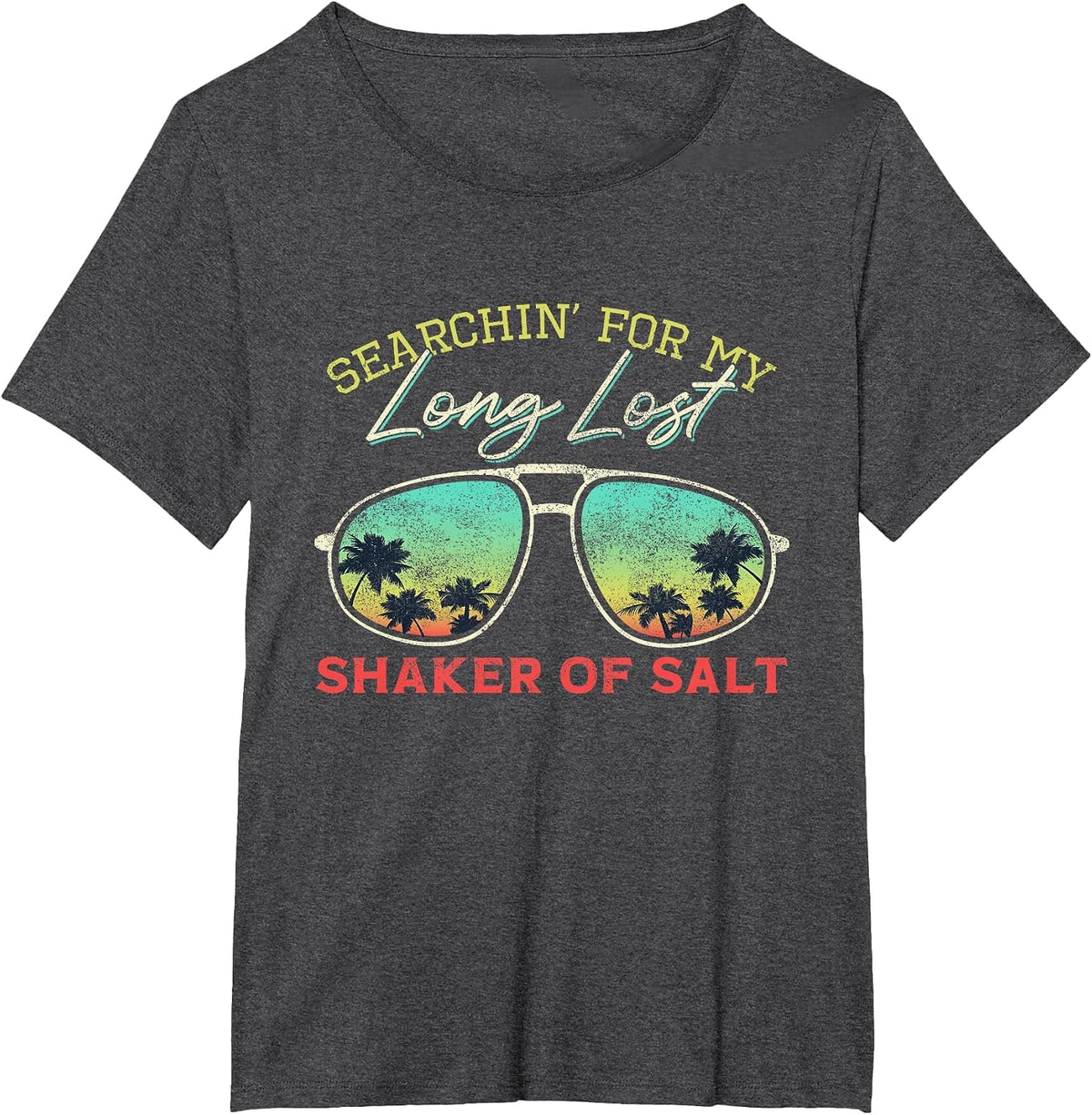 Funny Searching for My Long Lost Shaker of Salt Shaker T-Shirt - Dark Heather Grey