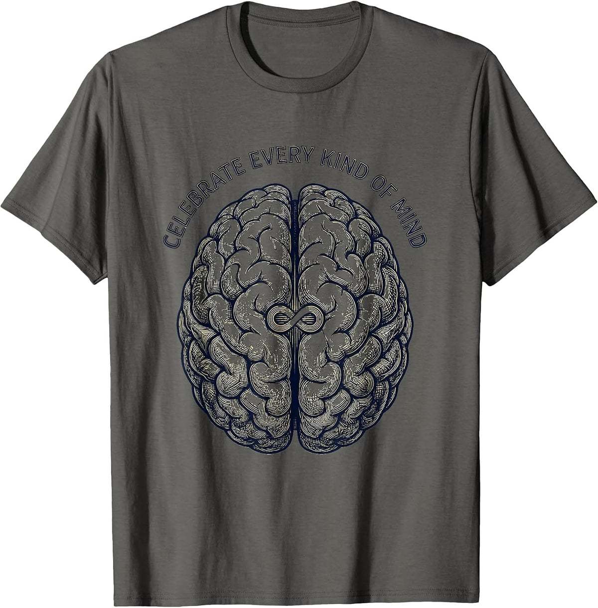 Men's Celebrate Every Kind of Mind Autism Awareness T-Shirt - Asphalt Grey
