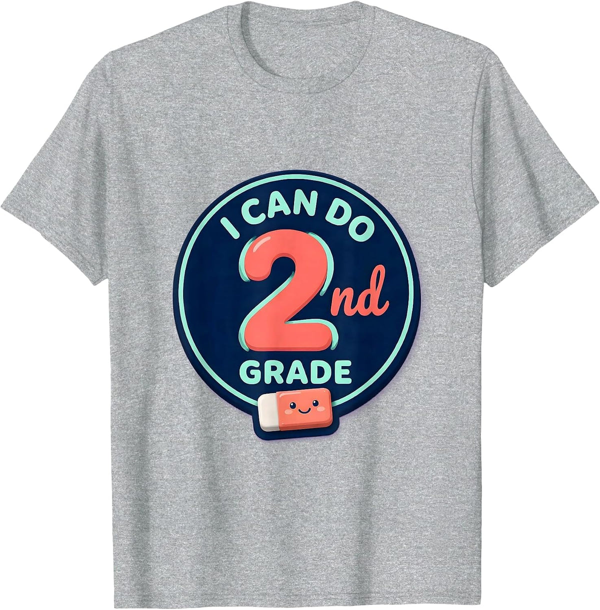 Men's I Can Do 2nd Grade Cute Kawaii Back To School Kids Teacher T-Shirt - Heather Grey