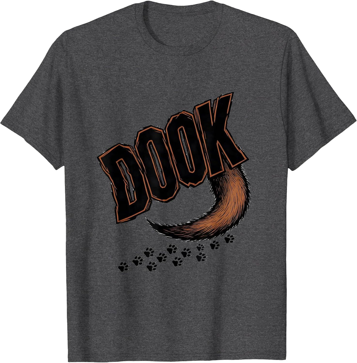 Men's Dook Funny Ferret Lover Gift Ferret Owner Humor T-Shirt - Dark Heather Grey